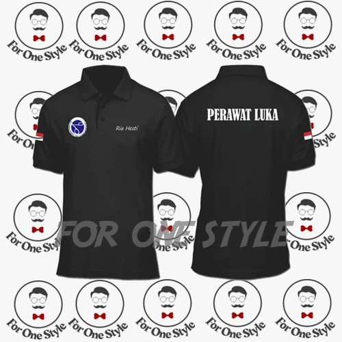 POLO SHIRT PERAWAT LUKA INDONESIAN WOUND CARE KAOS KERAH NURSE NAMA BISA REQUEST