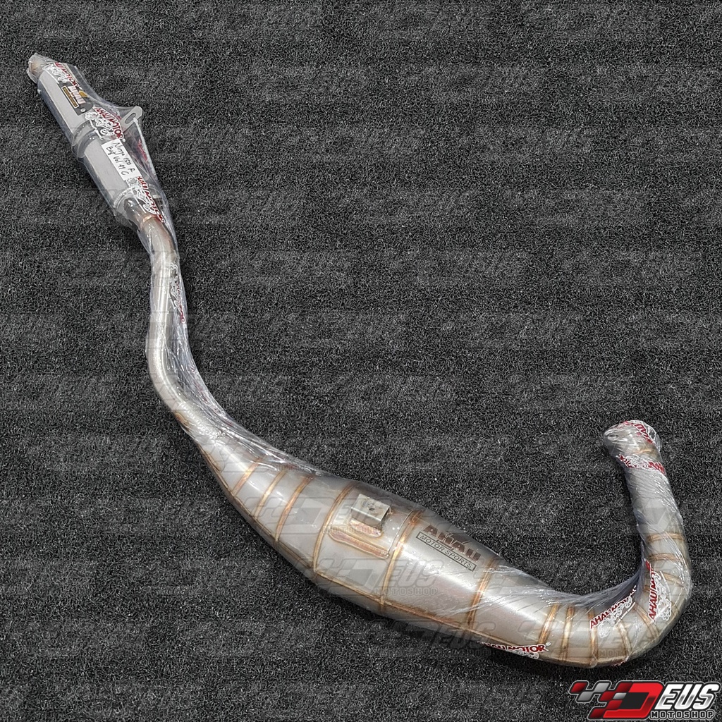 Knalpot Ahau 1 Ninja R / RR Stainless Steel Big Volume Perut C41 Step Cobra Leher C / Kenalpot Ahau1