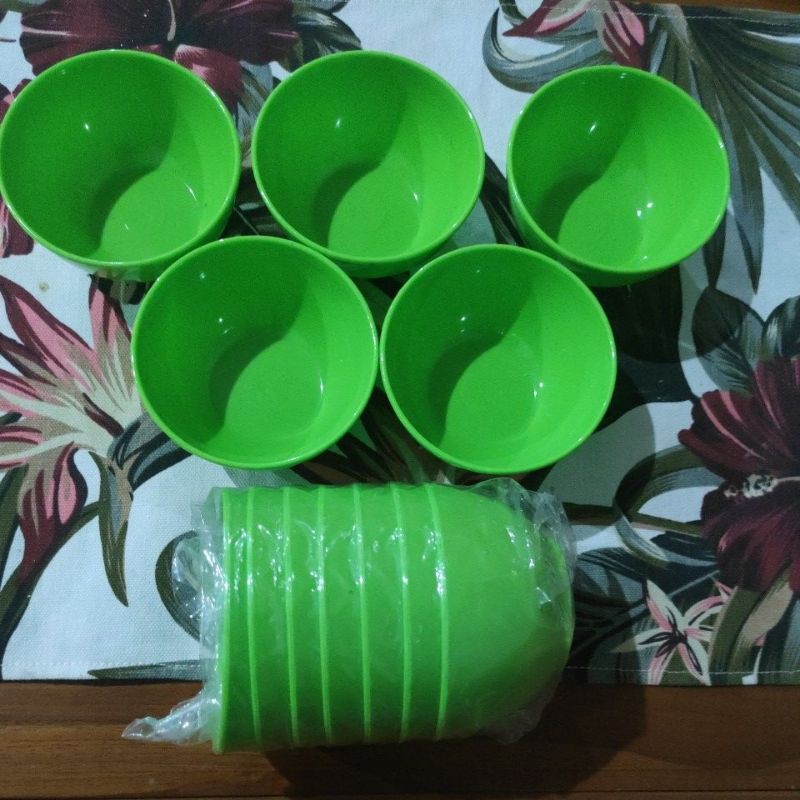 mangkuk hijau plastik/mangkuk kecil/mangkok atom ijo/mangkok acar/mangkuk perlusin