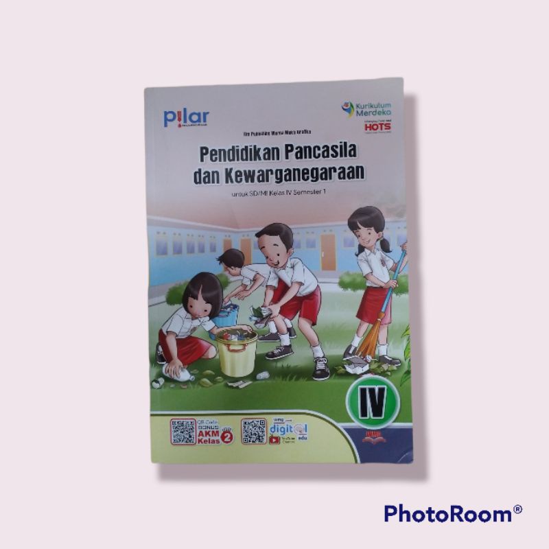 Buku PILAR pelajaran PPKN kelas 4 semester 1kurikulum merdeka penerbit PT.warna mukti grafika