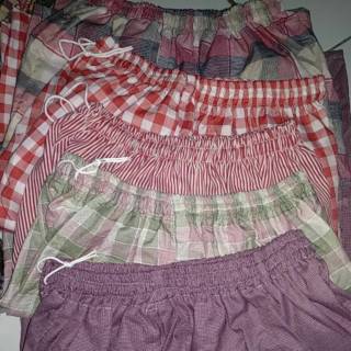 Size anak tanggung celana  anak harian  kolor motif kotak 