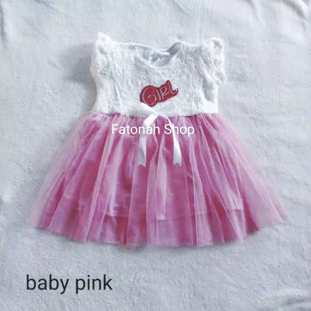Dress anak perempuan cewek 1 2 4 5 tahun tile tutu baju pakaian gaun anak perempuan mewah bulu girl