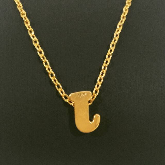 Kalung nagita emas asli kadar 875 huruf i hadiah ultah hadiah mewah kado