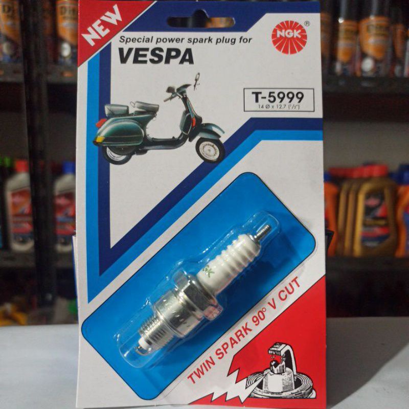 BUSI VESPA NGK T-5999 (PENDEK), T-600 (PANJANG)