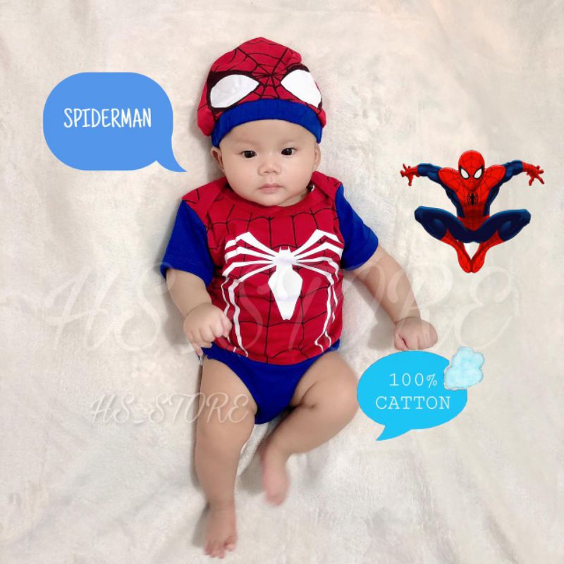 HARGA GROSIR ! JUMPER SPIDERMAN BABY / BAJU BAYI / BAJU BABY / JUMPER BAYI / KOSTUM BAYI TERMURAH !