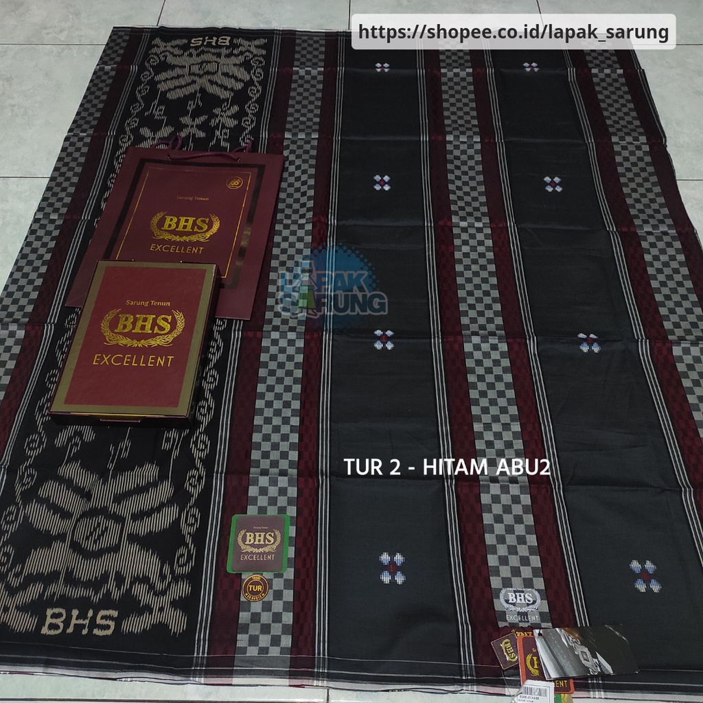 Sarung BHS Excellent Gold Turki TUR 02 Hitam Abu - Abu