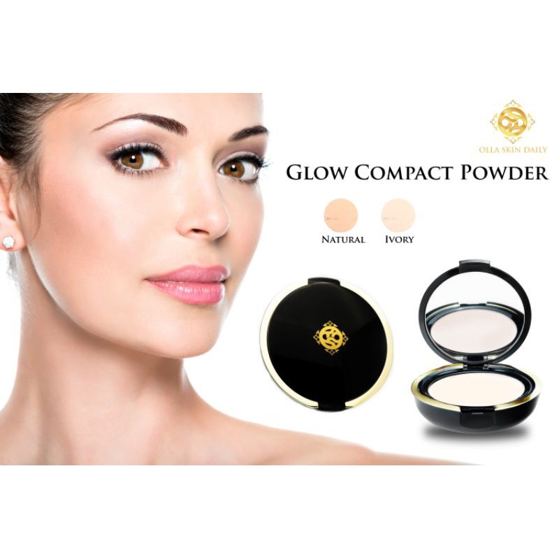 Glow Compact Powder/bedak padat Olla Skin Daily