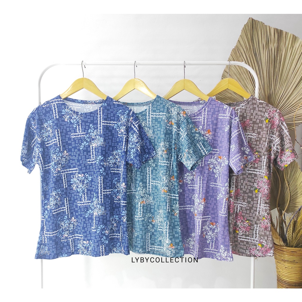 Atasan wanita ld 120 cm motif BUNGA SORE/blouse big zise/ blouse wanita murah.