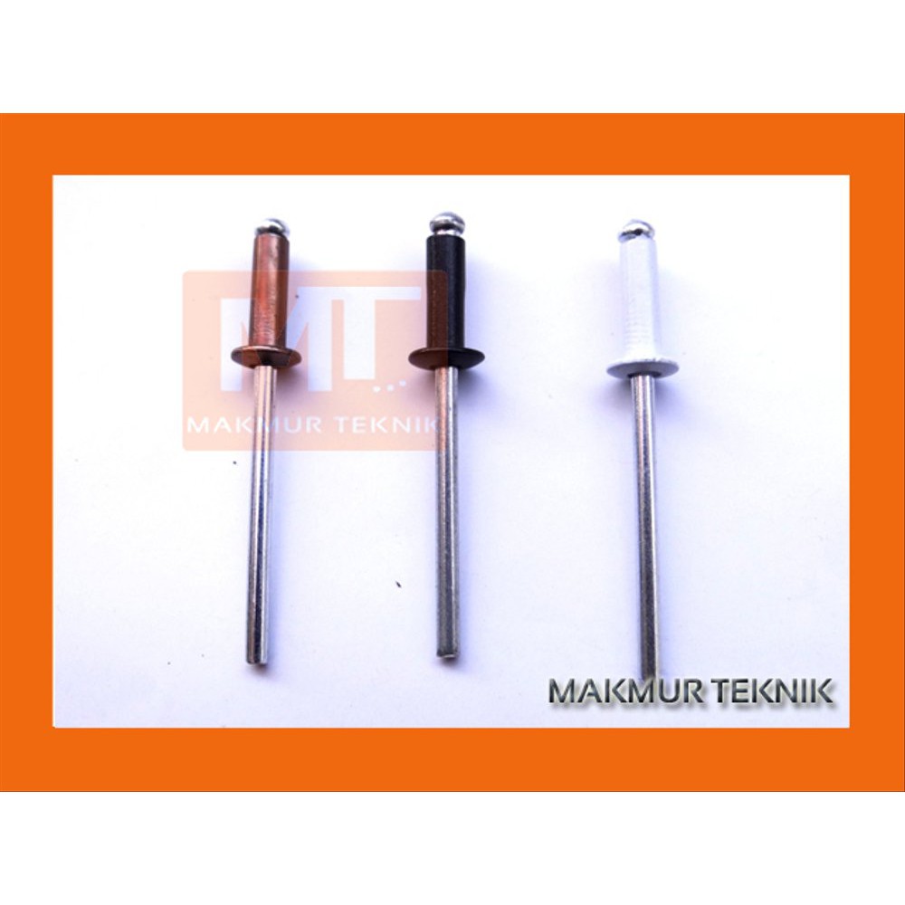 PAKU RIVET  Warna Hitam - Putih - Coklat  -  PAKU KELING TYPE 435 Limited