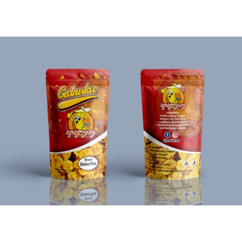

GEDANKU - GREENTEA 100 gr - Banana Chips Keripik Pisang Cemilan Sehat