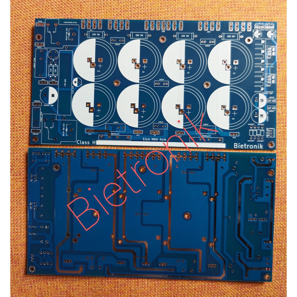 PCB PSU 8 Elco 4cm Class H_Softstart_Simetris Dauble Layer