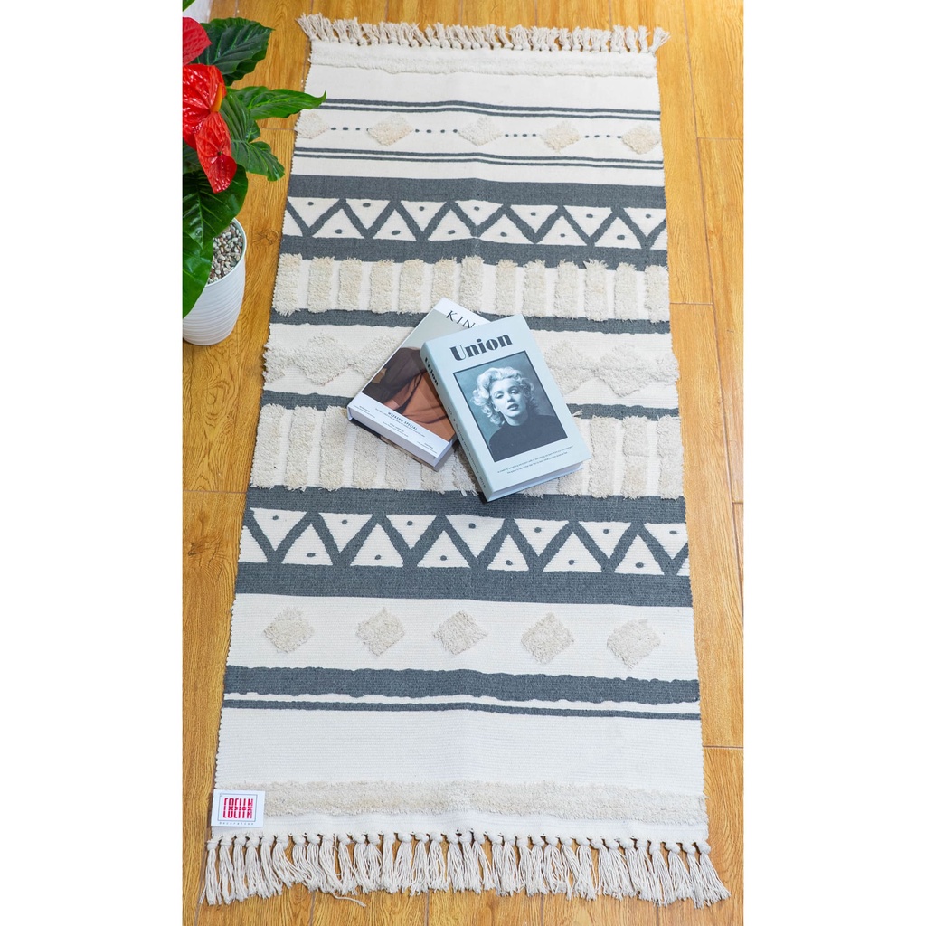 Rug/Karpet/Alas Lantai Scandinavian Nordic Tufted Tassel Spears 70*160