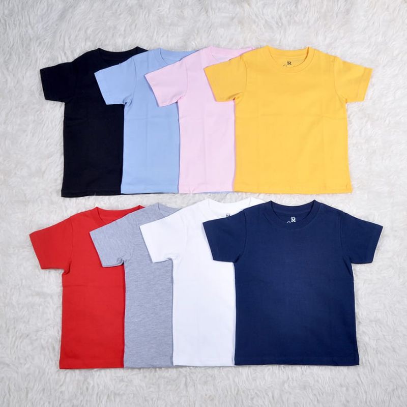 Kaos unisex polos pendek anak 345678913 thn catton combed 30s