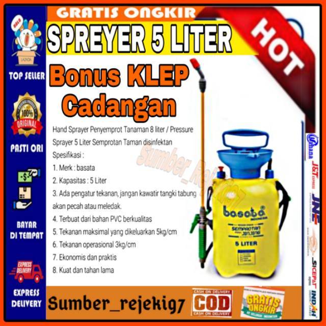 sprayer 5  liter  pressure semprotan  taman lat Semprot 