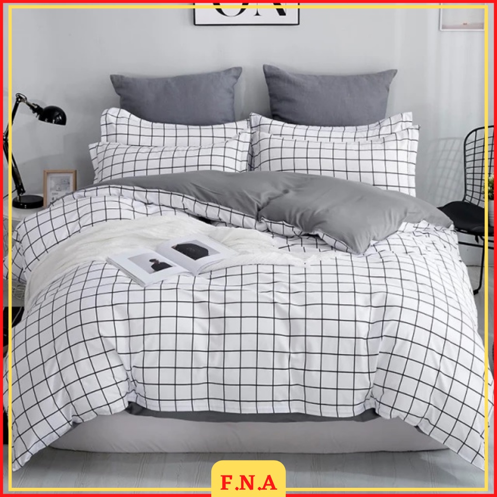 Jual BEDCOVER SET /Bedcover Satu Set Lengkap Motif KotakKotak