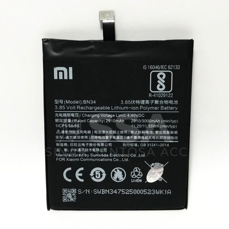 Batre bt hp Xiaomi Redmi 5A BN34 Redmi 5A BN-34 Original