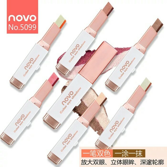 Best Seller NOVO DOUBLE COLOR GRADIENT VELVET EYESHADOW - GLITTER EYE SHADOW STICK