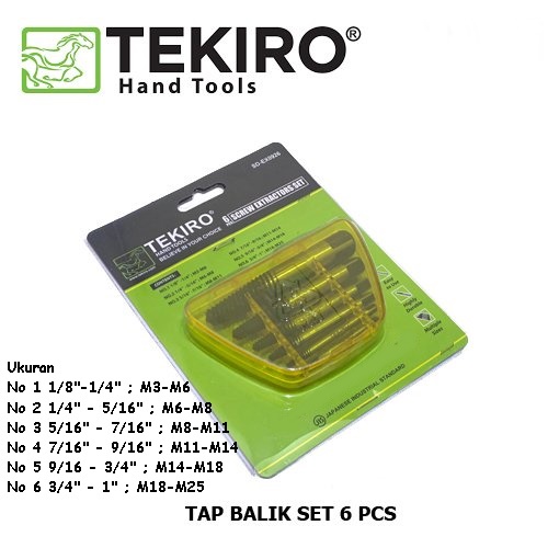 Tekiro Tap Balik Set 6 Pcs