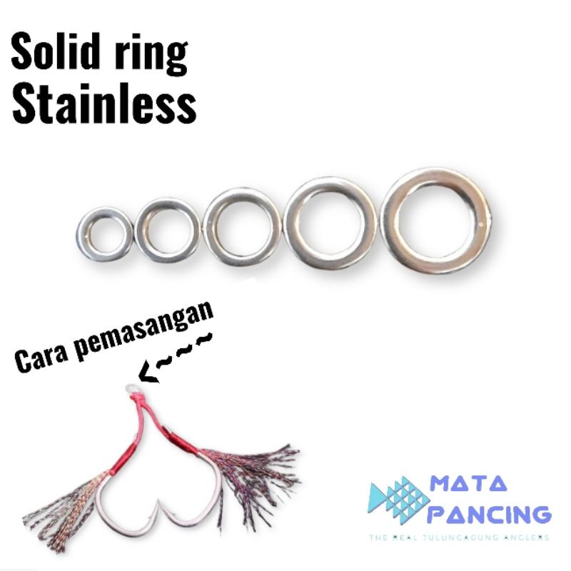 Solid ring stainless untuk assist metal jig