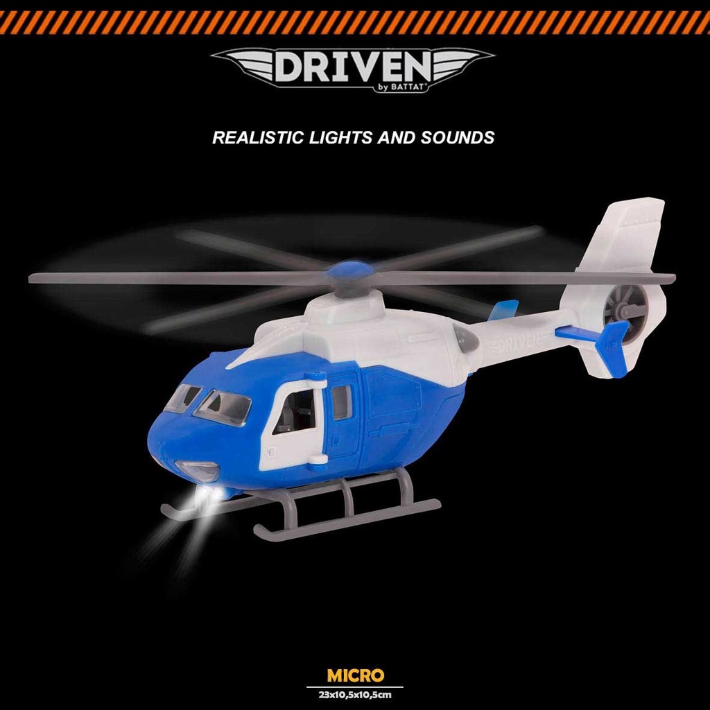 DRIVEN BY BATTAT Micro Series Micro Helicopter Mainan Anak  Diecast