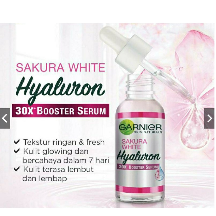 Garnier Bright Complete Vitamin C 30X Booster Serum dan  Hyaluron 30 x booster serum (30 ML)