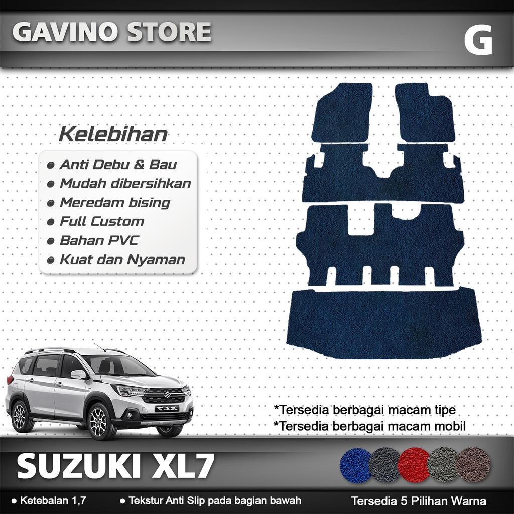 karpet mobil mie bihun suzuki xl7 full bagasi / karpet mobil suzuki xl7 full set / karpet coilmat xl