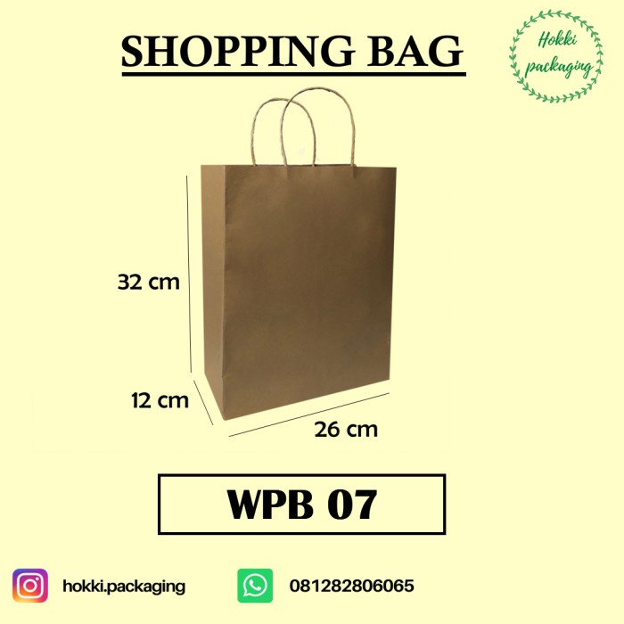 

(TERLARIS) PAPERBAG COKLAT / SHOPPING BAG 1 LUSIN UK 12X26X32 CM SANGAT KUAT