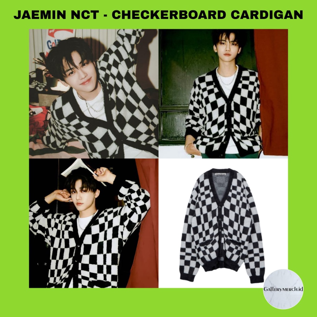 [READY STOCK] JAEMIN NCT-CARDIGAN CHECKER BOARD