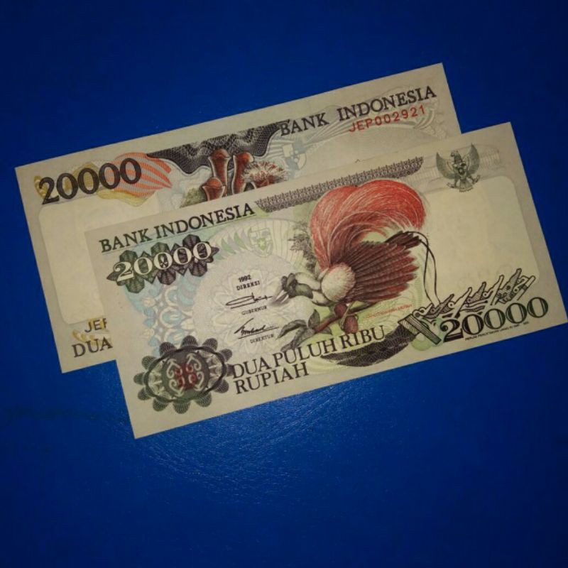 uang kuno 20000 cendrawasih ekonomis