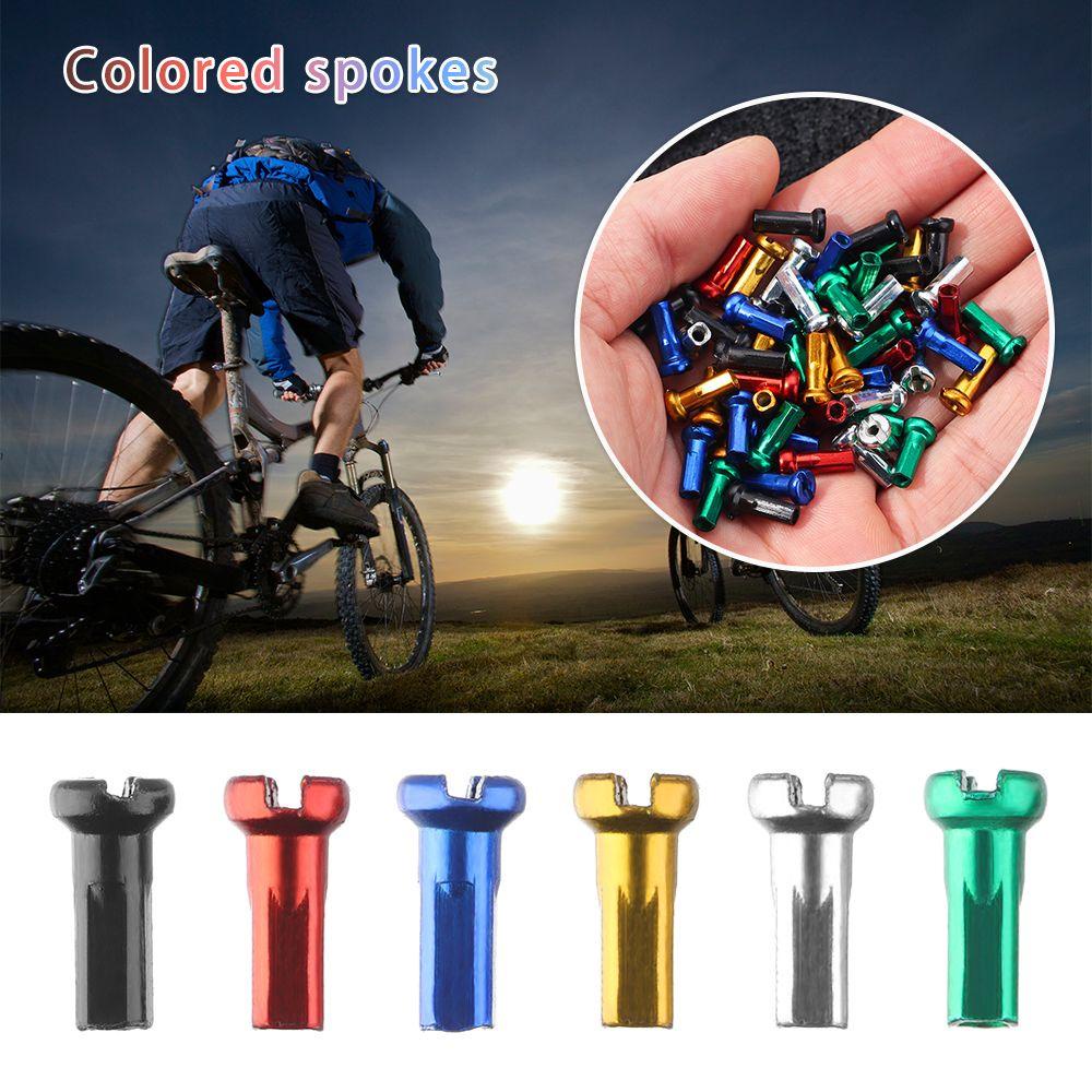 R-FLOWER 10 /20 /50pcs Wheel Spoke Nipples 6warna 14mm Sepeda Bicycle Wheel Aksesoris