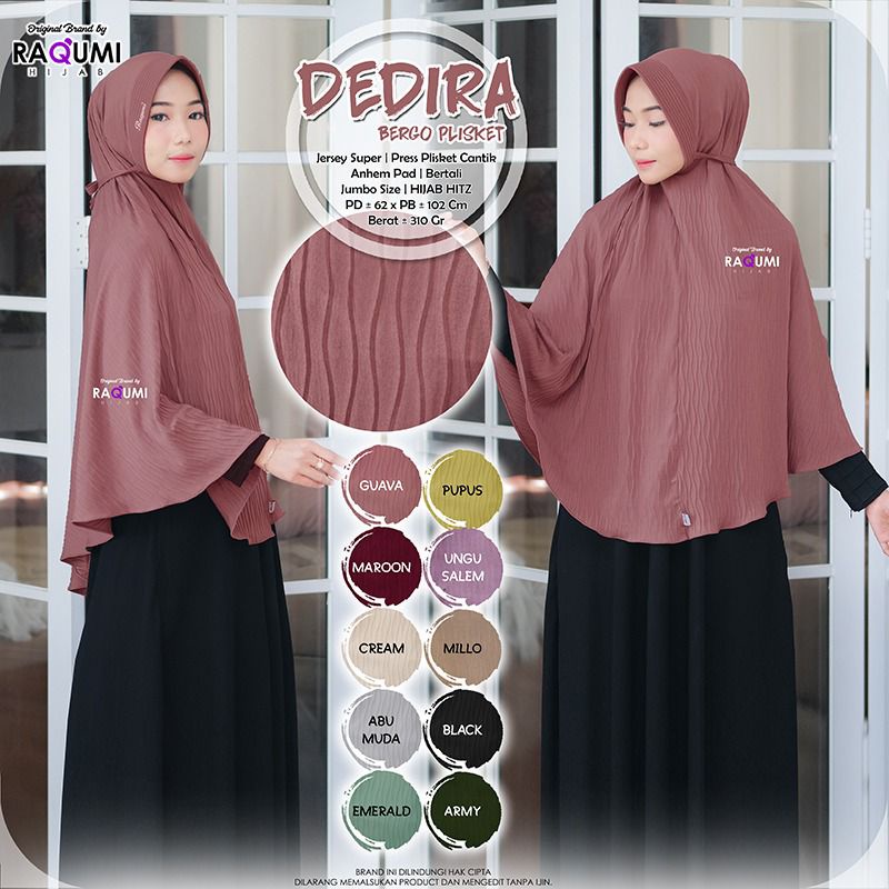 DEDIRA BERGO PLISKET BY ORI RAQUMI HIJAB