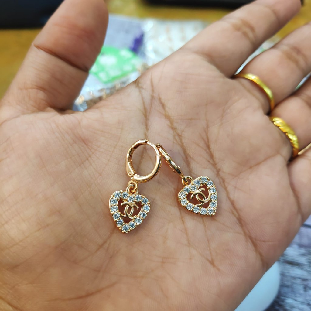 Anting Xuping Jurai Panjang Permata Love Aksesories wanita Tokopelanginicer