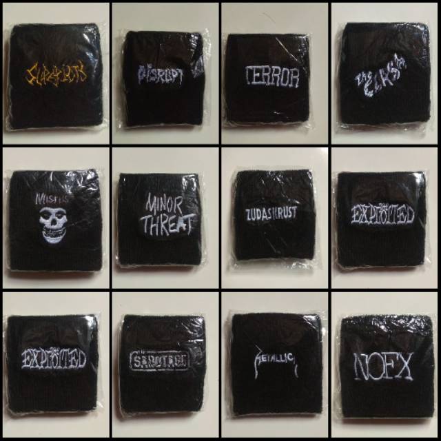 Handband motif band punk | Deker Gelang Tangan