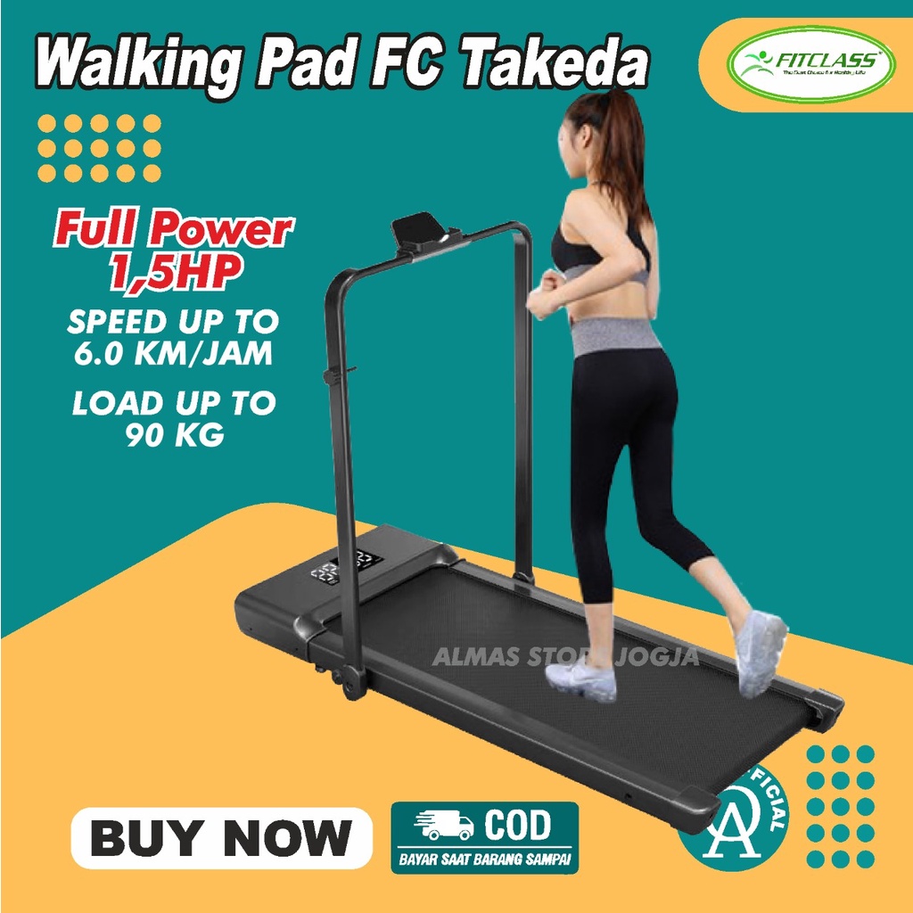 Alat Gym Alat Fitness Olahraga Walking Pad Treadmil Treadmill Treatmill Elektrik FC Takeda Tritmill 