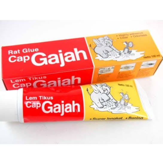 Lem Tikus Cap Gajah Tube 100 mL | Perangkap Tikus