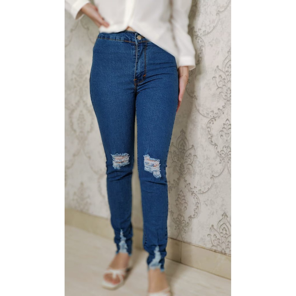 CATHERINE-JEANS SOBEK 1/JEAN MOTIF SOBEK/CELANA WANITA