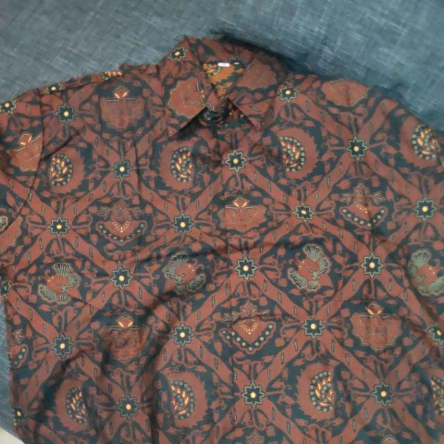 Kemeja Batik Pria Lengan Panjang M L Xl Xxl