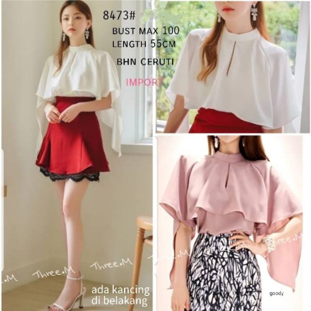 Blouse Cewek Baju Atasan Import Premium GT