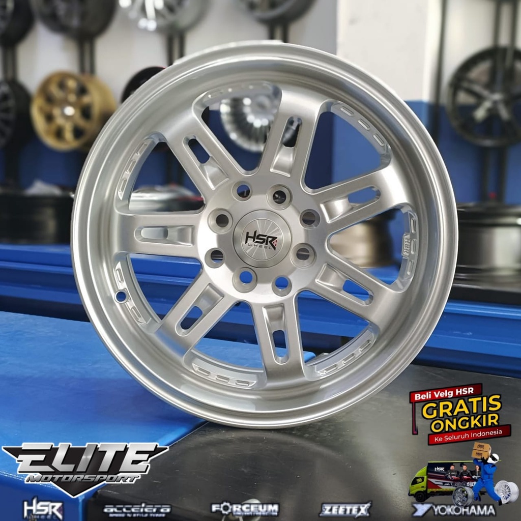 Velg HSR DAIMON R15x65 Lobang 4 Velg Standar Mobil Agya Ayla Brio