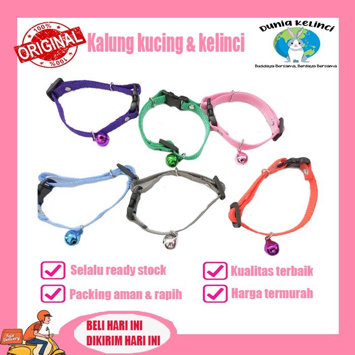 KALUNG KUCING KELINCI LONCENG PET COLLAR KERINCINGAN