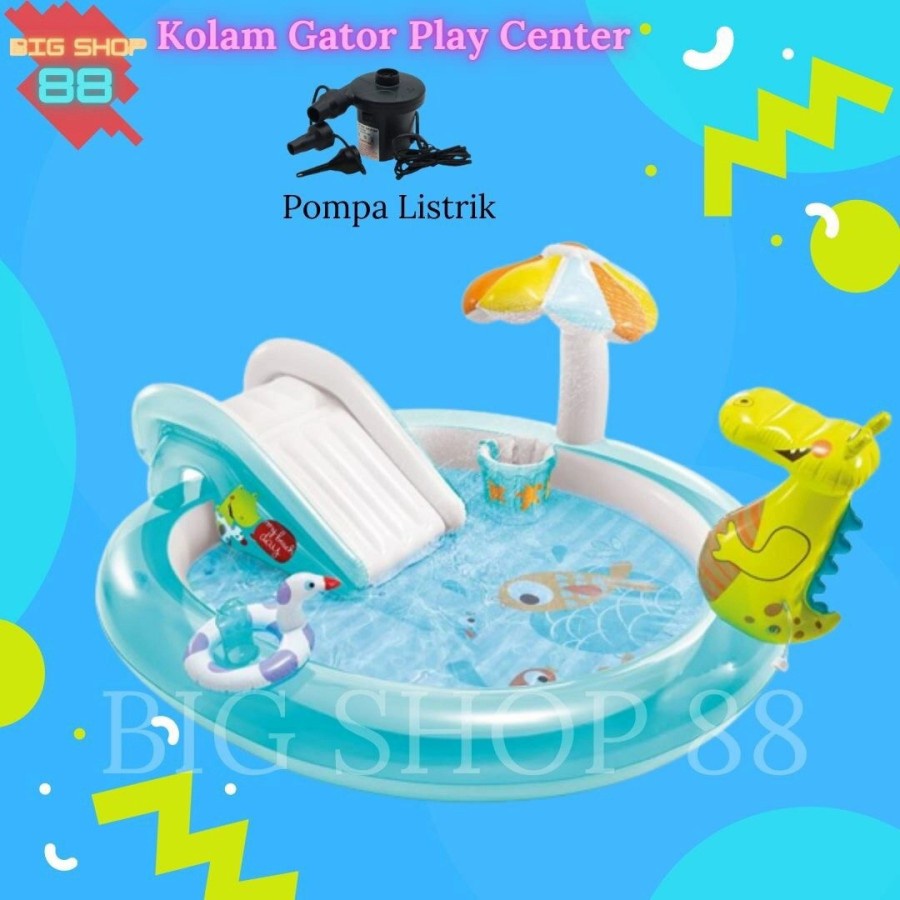 KOLAM RENANG INTEX BUAYA GATOR PLAY CENTER PEROSOTAN PROSOTAN ANAK