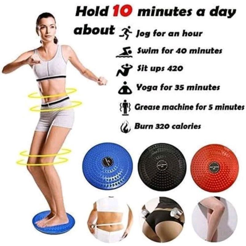 Alat Pelangsing Tubuh Pengecil Perut Alat Fitnes Dirumah/Piringan Jogging Magnetic Trimmer