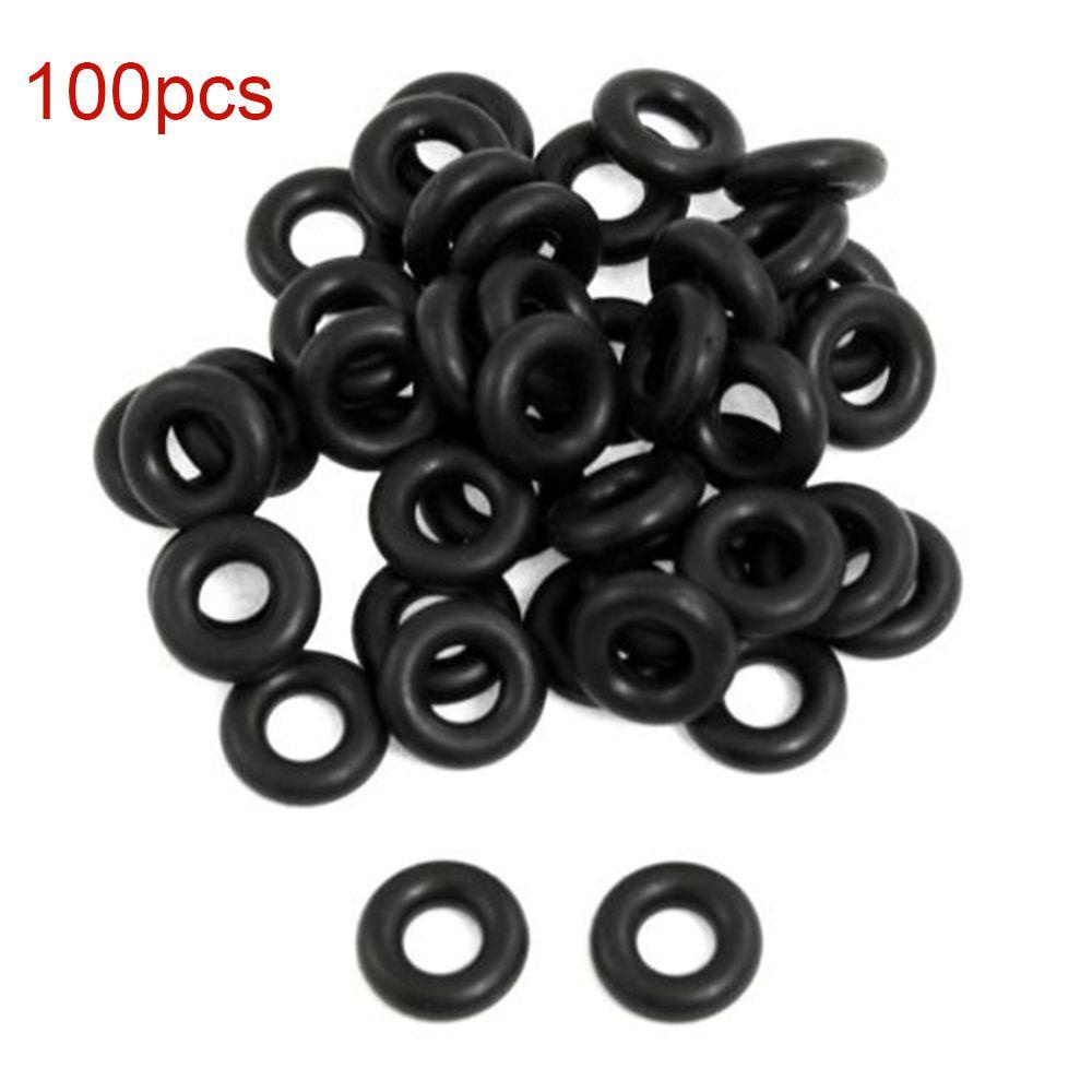 Chookyy 100PCS /Set O-Rings Cacing Wacky Rig Metric Kit Gigitan Ikan Karet Hitam