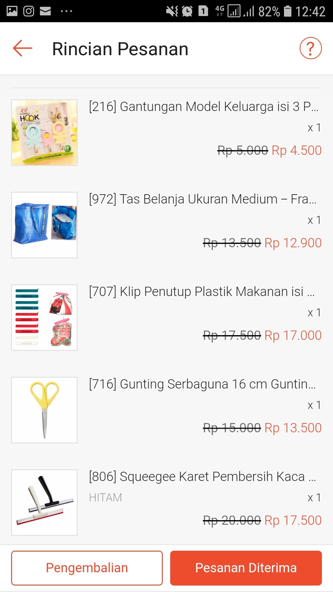 [216] Gantungan Model Keluarga Isi 3 Powerful Hook Hanger