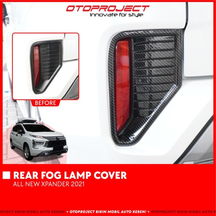 Cover Rear Fog lamp Mobil All New Xpander 2021 2022 Carbon Chrome