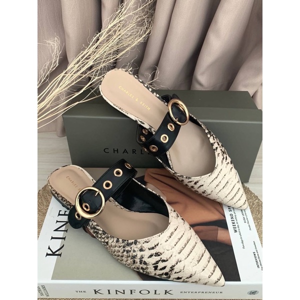 [7.7 Boombastis Sale⚡] - SEPATU SHOES WANITA CKS330 EYELET EMBELLISHED MULES  PREMIUM IMPORT