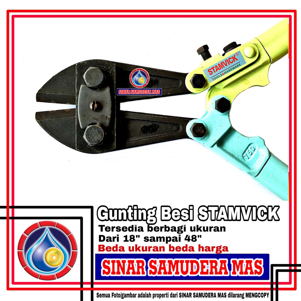 

Gunting Besi Baja 18in STAMVICK CRV- GUNTING BETON - GUNTING BEHEL - CUTTING BEHEL - POTONGAN BESI -