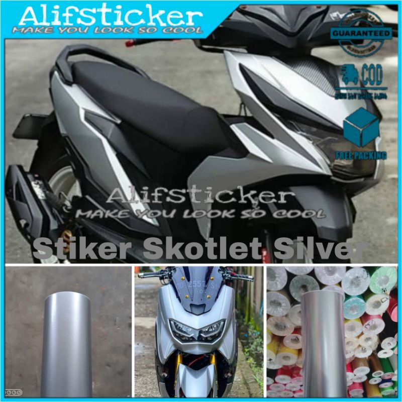 Stiker Skotlet Silver Metalik Glossy Skotlet Silver Doff