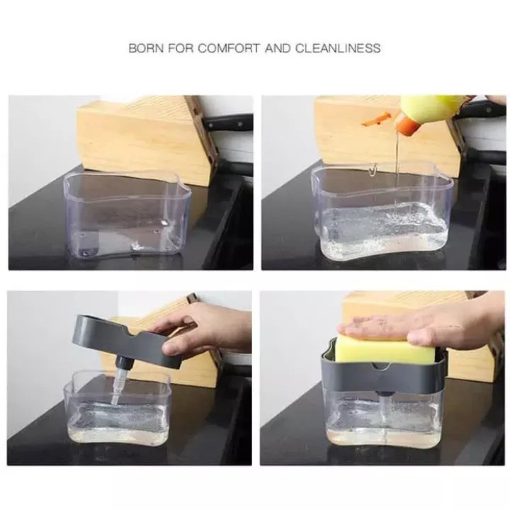 DISPENSER SABUN CUCI PIRING SPONGE HOLDER CUCI PIRING [GRATIS SPONS]