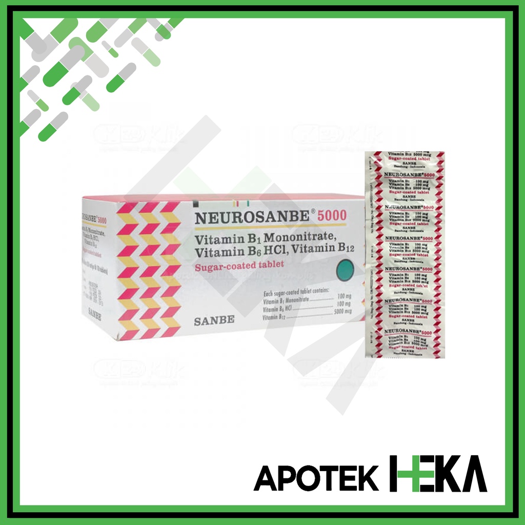 Neurosanbe 5000 Box isi 10x10 Tablet - Menjaga Kesehatan Saraf (SEMARANG)